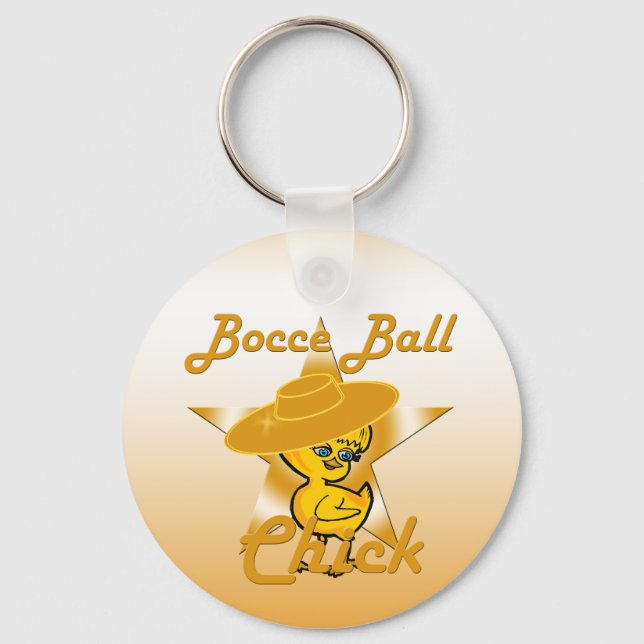 Bocce Boll Chick nr 10 Nyckelring (Framsida)