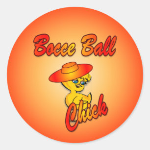 Bocce Boll Chick nr 5 Runt Klistermärke