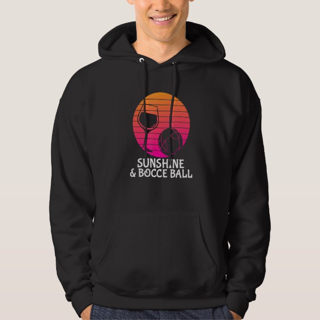 Bocce Boll - Drick Vin Solsken Bocce Boll Hoodie (Framsida)