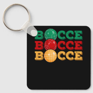 Bocce Boll Game Enthusiast Gräsmatta Bowling Boule Nyckelring