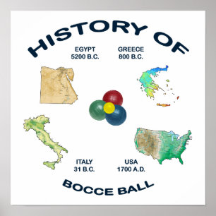 Bocce Boll Historik Poster