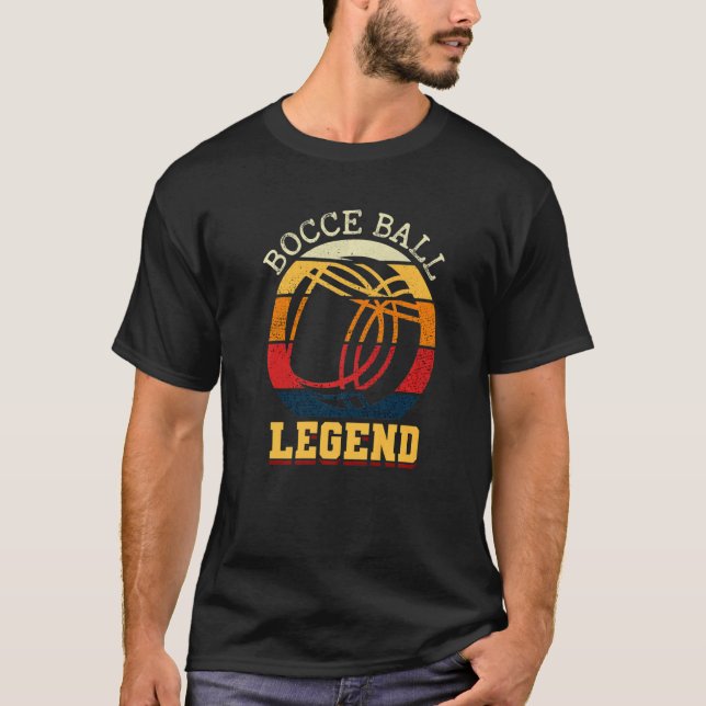 Bocce Boll Legend Italienske Bowling Game Bocce T Shirt (Framsida)