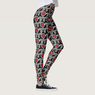 Bocce boll mönster tryckta utskrifter leggings