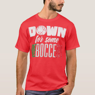 Bocce Boll Player Boules blickar nedåt för en del T Shirt