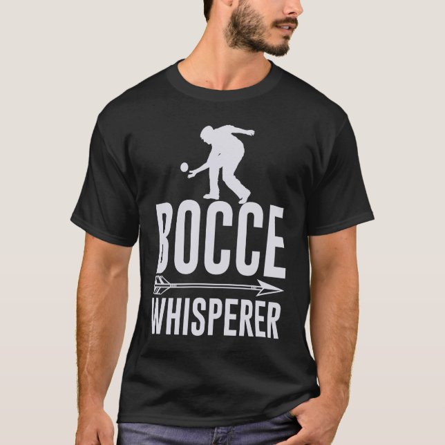 Bocce Boll Player för Petanque-spel T Shirt (Framsida)