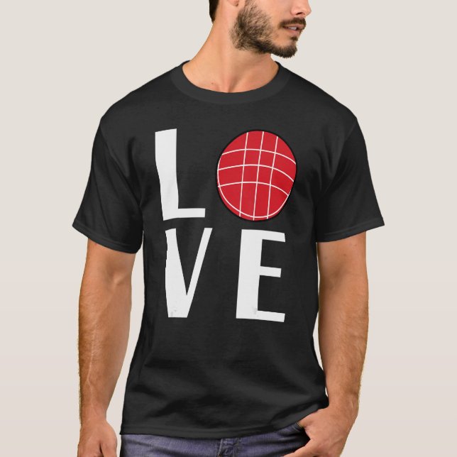 Bocce Boll Player KÄRLEK T Shirt (Framsida)