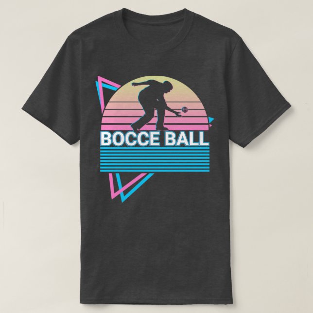 Bocce Boll Player Retro T Shirt (Design framsida)