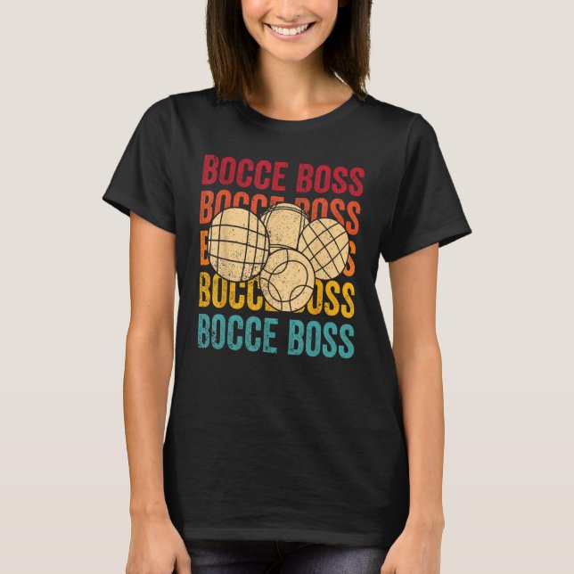 Bocce Boll Retro Bocce Chef T Shirt (Framsida)