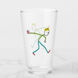 Bocce Boll Stickman Glaskopp