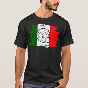 Bocce Boll T Italienska Flagga Bocce Boll Tourname Shirt