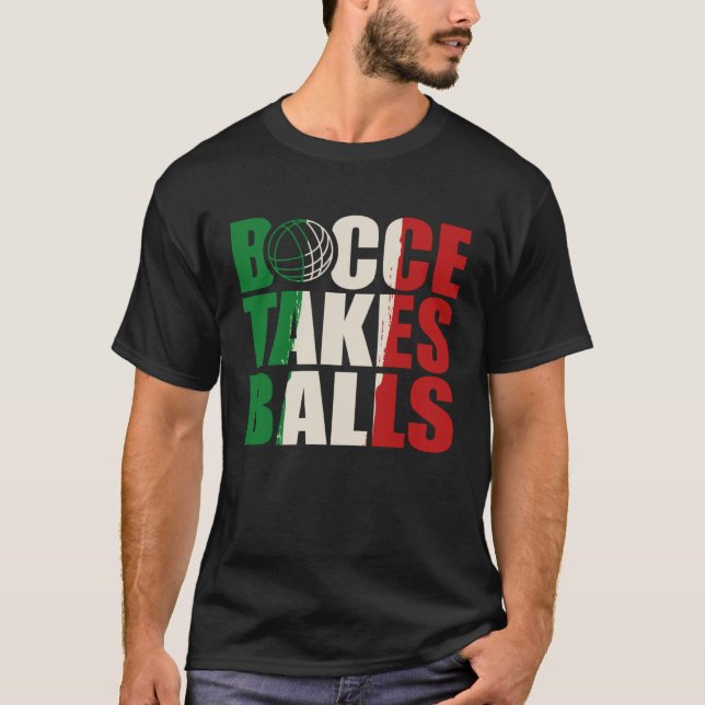 Bocce Bollar Bocce Bocce Player 2 T Shirt (Framsida)