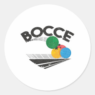 Bocce Bollar Game Runt Klistermärke