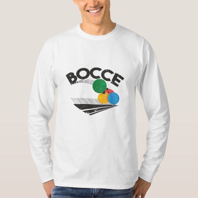 Bocce Bollar Game T Shirt (Framsida)