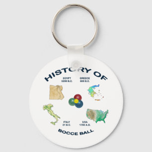 Bocce bollhistoria nyckelring