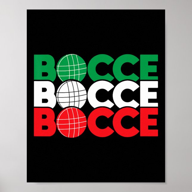 Bocce - Byll Game Enthusiast Gräsklubba Boule Bo Poster (Framsidan)
