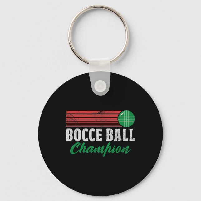 Bocce Byll Mästare Italiensk Bocci Spelare Champ D Nyckelring (Framsida)
