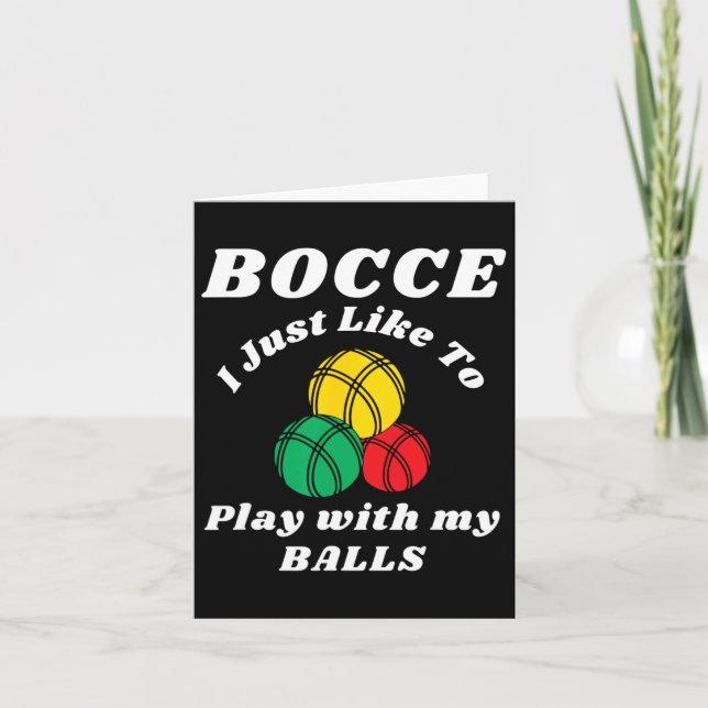 Bocce Byll Player Roligt Humor - spel Kort (Framsida)