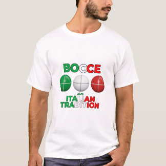 Bocce En Italiensk Tradition Italia Tricolore T Shirt