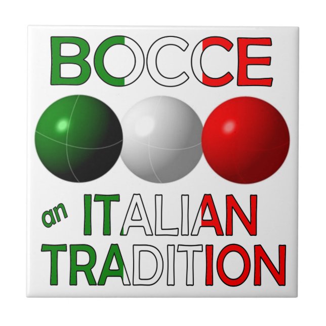 Bocce en italiensk tradition kakelplatta (Framsidan)
