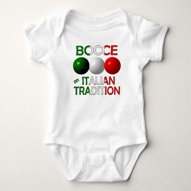 Bocce en italiensk tradition t shirt (Framsida)