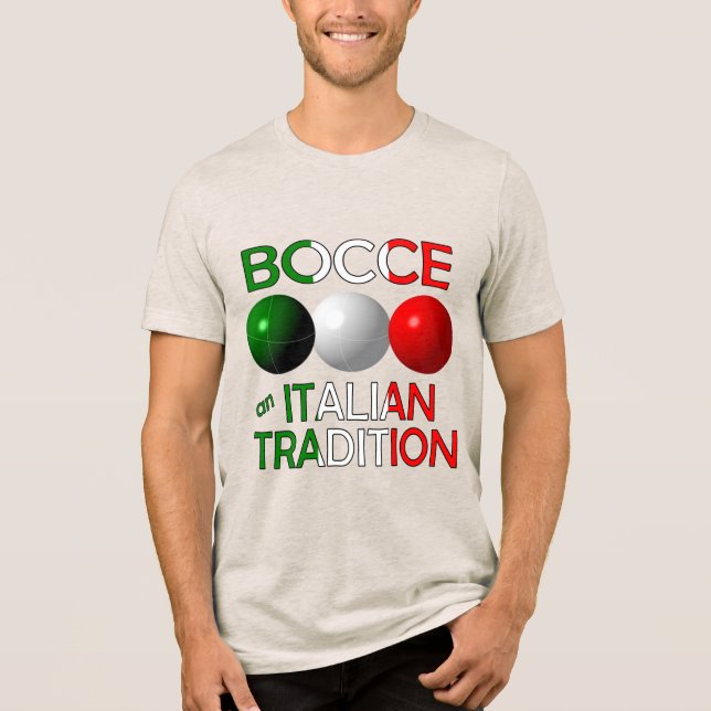 Bocce en italiensk tradition t shirt (Framsida)