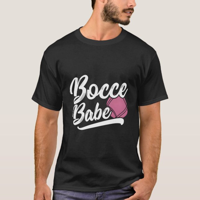 Bocce Girl - Funny Bocce Player Italy Bowling Bo T Shirt (Framsida)