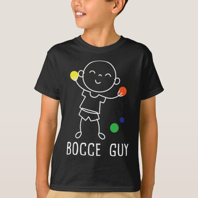 Bocce Guy - Gräsbollsenthusiast Boul T Shirt (Framsida)