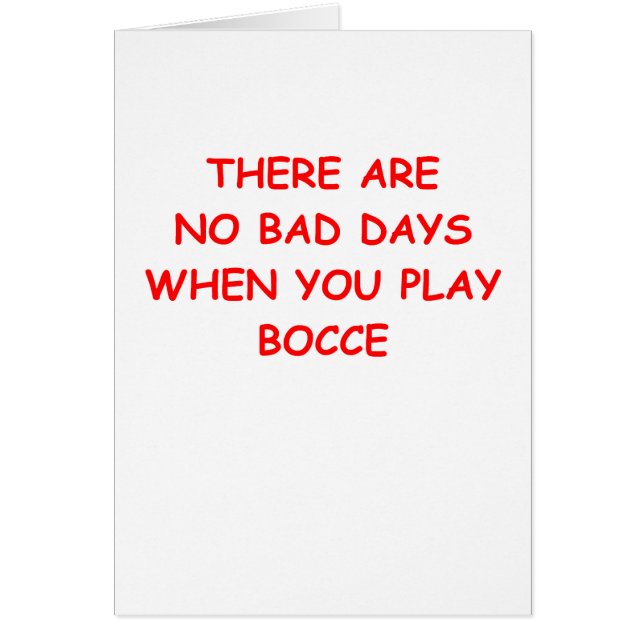 bocce hälsningskort (Framsidan)