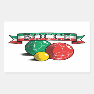 Bocce i baner kvadrerar klistermärken