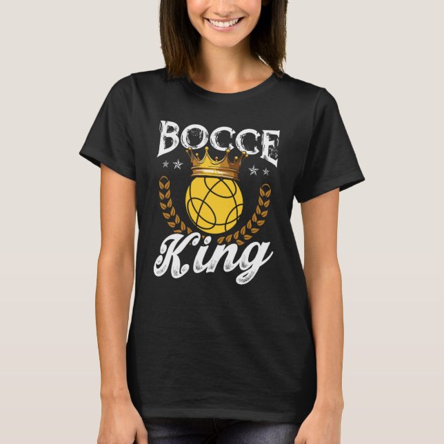 Bocce King Bocce Boll T Shirt (Framsida)