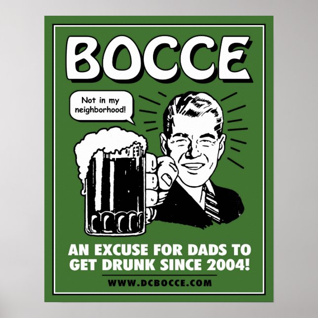Bocce Pappor Poster - Grönt (Framsidan)