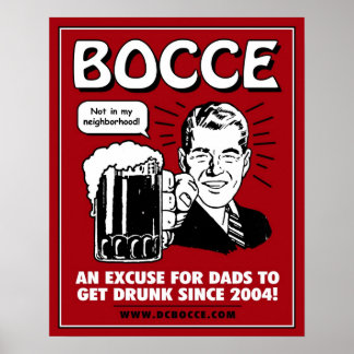 Bocce Pappor Poster - Röd