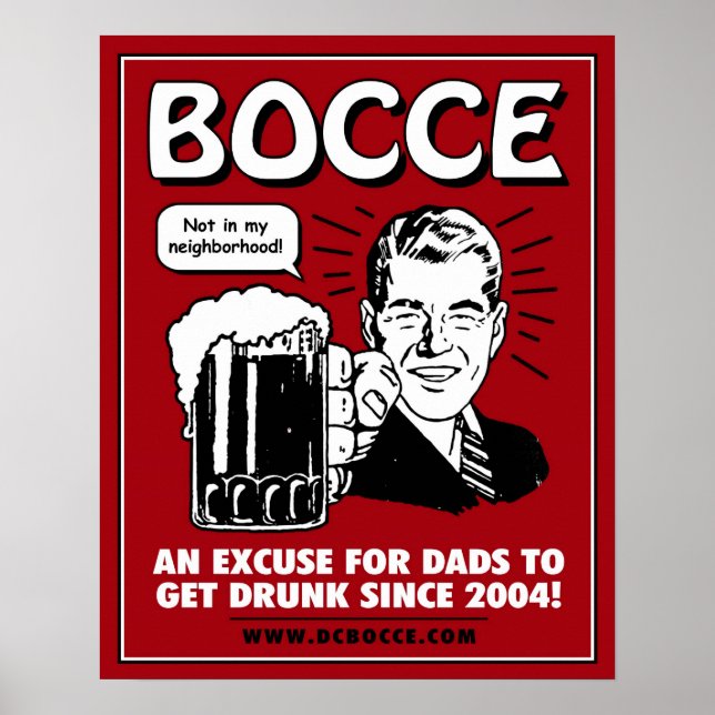 Bocce Pappor Poster - Röd (Framsidan)
