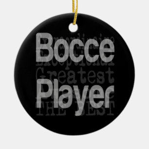 Bocce Player Extraordinaire Julgransprydnad Keramik