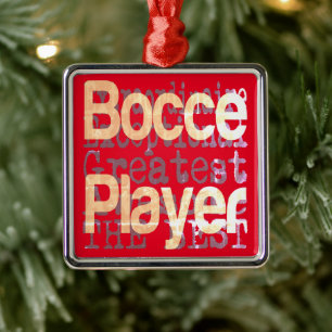 Bocce Player Extraordinaire Julgransprydnad Metall