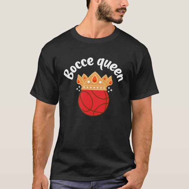 Bocce Queen Bocce Ball Player T Shirt (Framsida)