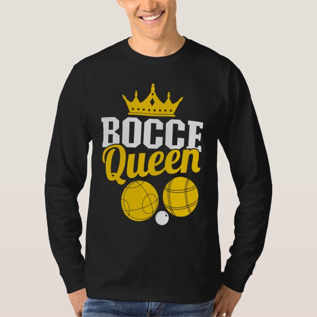 Bocce Queen Boccia Player Boules T Shirt (Framsida)