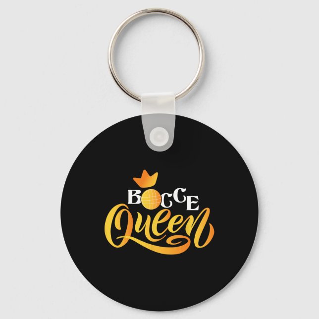 Bocce Queen - Gräsbowlingspel Boule Byll Spel En Nyckelring (Framsida)