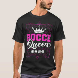 Bocce Queen Kvinnor Gräsbowling Bocci Bollspel T Shirt