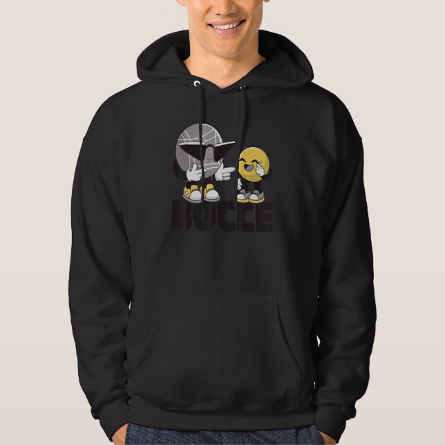 Bocce Slogan Bocci Game Bocce Boll med Jack Bocce Hoodie (Framsida)