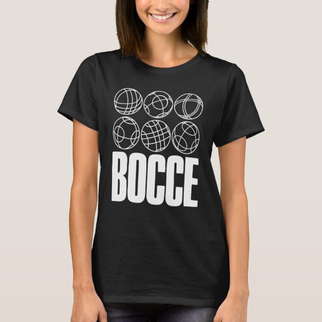 Bocce som säger Boll med Jack Bocci Game Bocce T Shirt (Framsida)