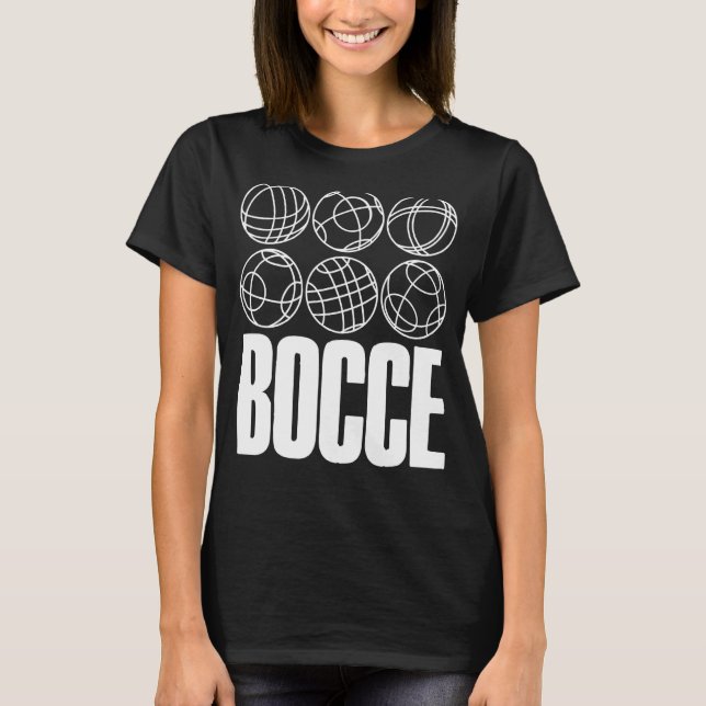 Bocce som säger Boll med Jack Bocci Game Bocce T Shirt (Framsida)