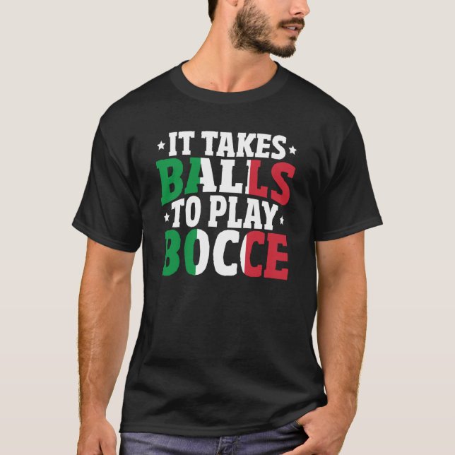 Bocce Sports Joke Italian Bocca Game Bocca Ball T Shirt (Framsida)