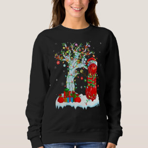 Bocce Sports Julafton Träd Lighting Snögubbe Bocce T Shirt