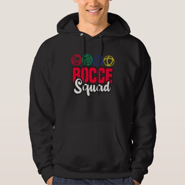 Bocce Squad Boule Boccia Petanque for Men Women Hoodie (Framsida)