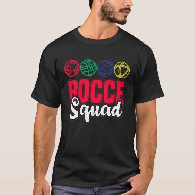 Bocce Squad Boule Boccia Petanque for Men Women T Shirt (Framsida)