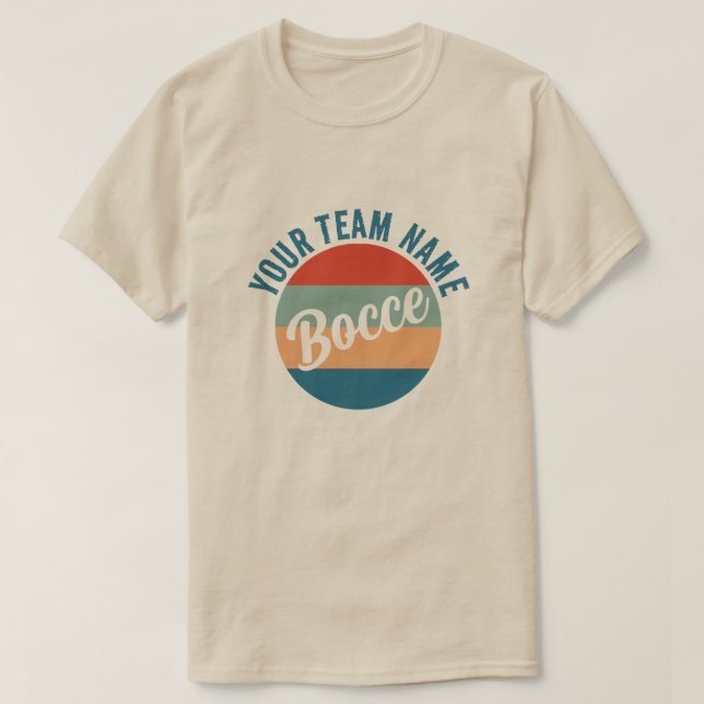 Bocce team namn shirt med retro rand t (Design framsida)