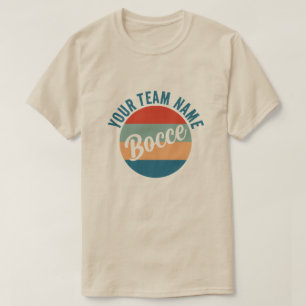 Bocce team namn shirt med retro rand t shirt