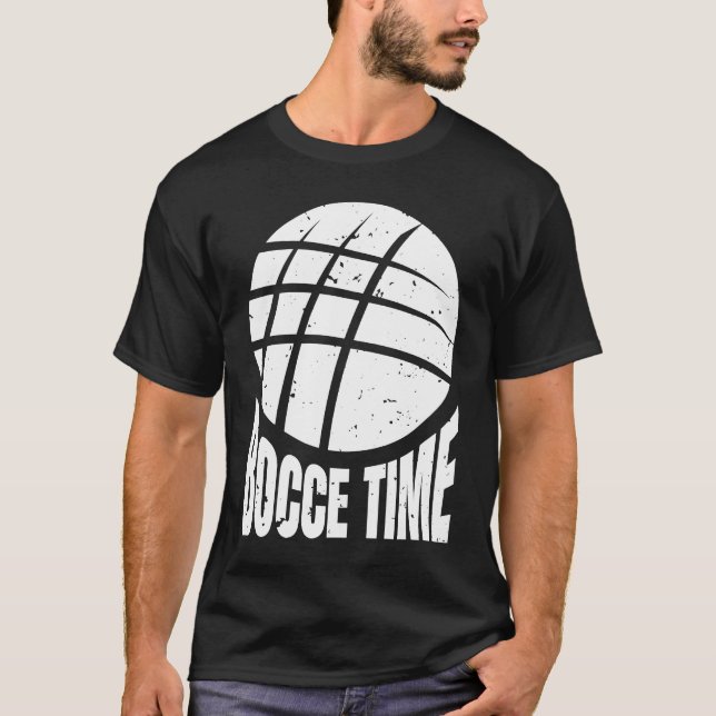 Bocce Time Bocce Boll Player 1 T Shirt (Framsida)