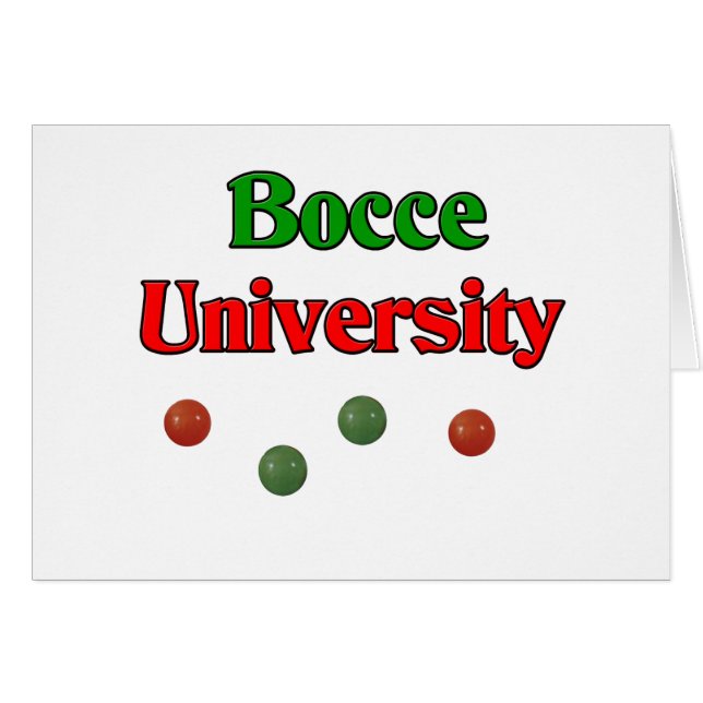 Bocce universiteten hälsningskort (Framsidan Horizontal)